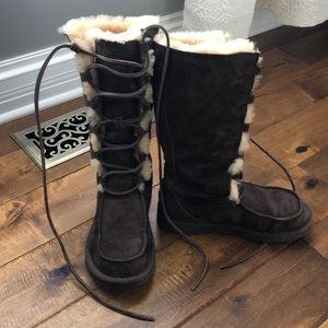 Ugg tall lace up boots
